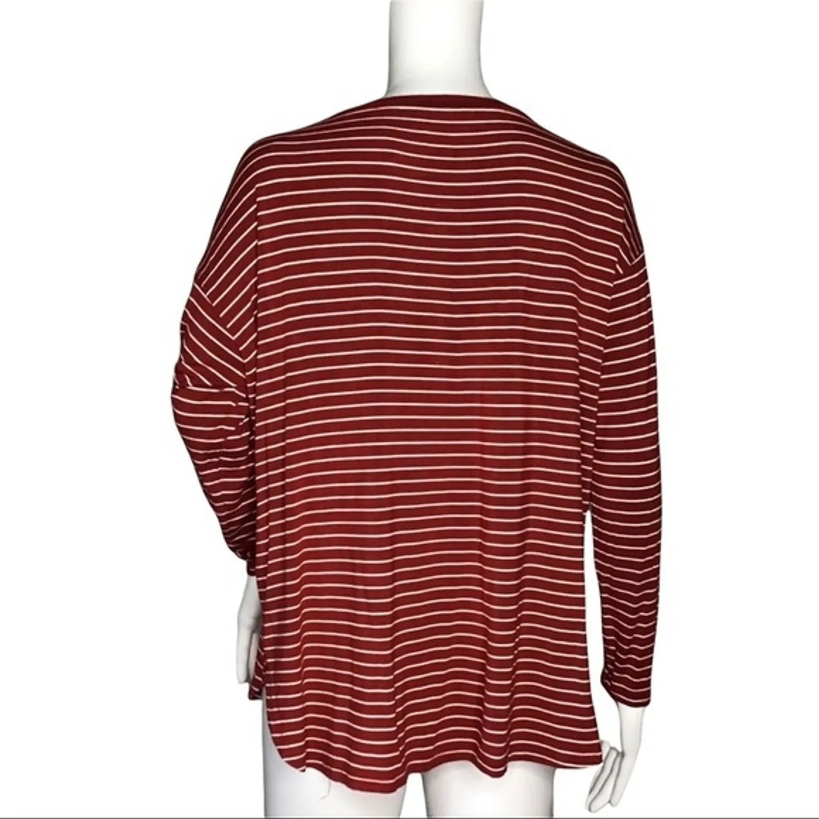 American Eagle Shirt Womens XS Red White Striped Soft & Sexy‎ Tee Basic Casual - Image 3