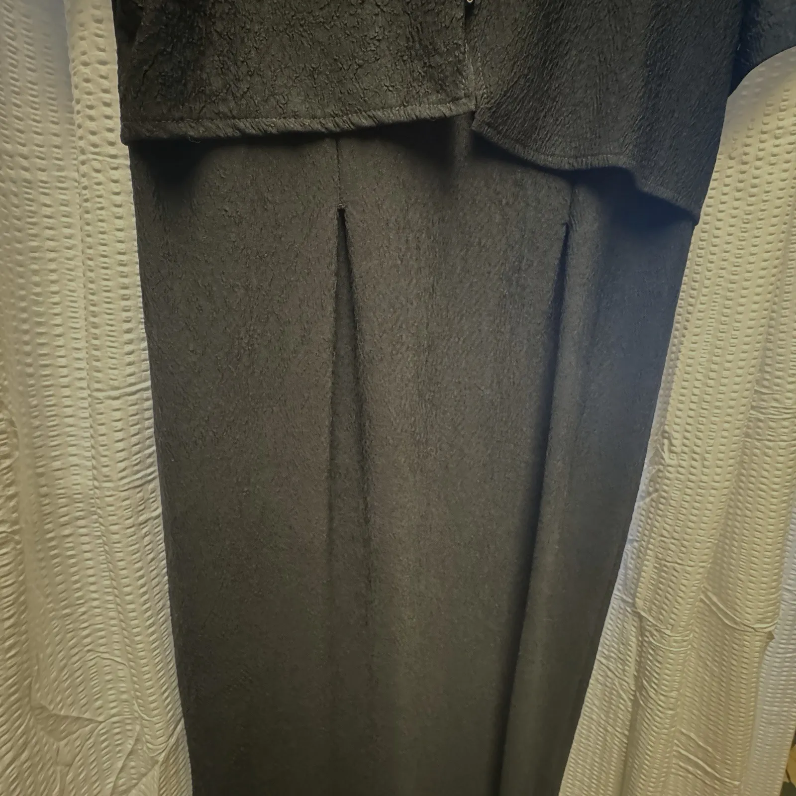 Vintage 90s Y2K Jillian Black Button Front Bodice Dress Sz14 USA Made Embroidery Size 14 - Image 9