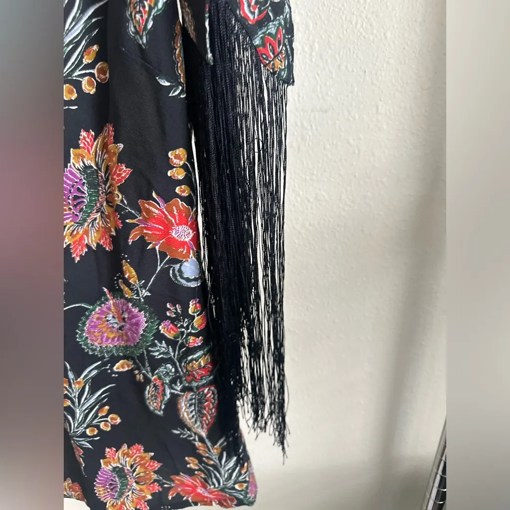 Equipment Femme SAMPLE Floral Black Sleeveless Top Purple - Image 10