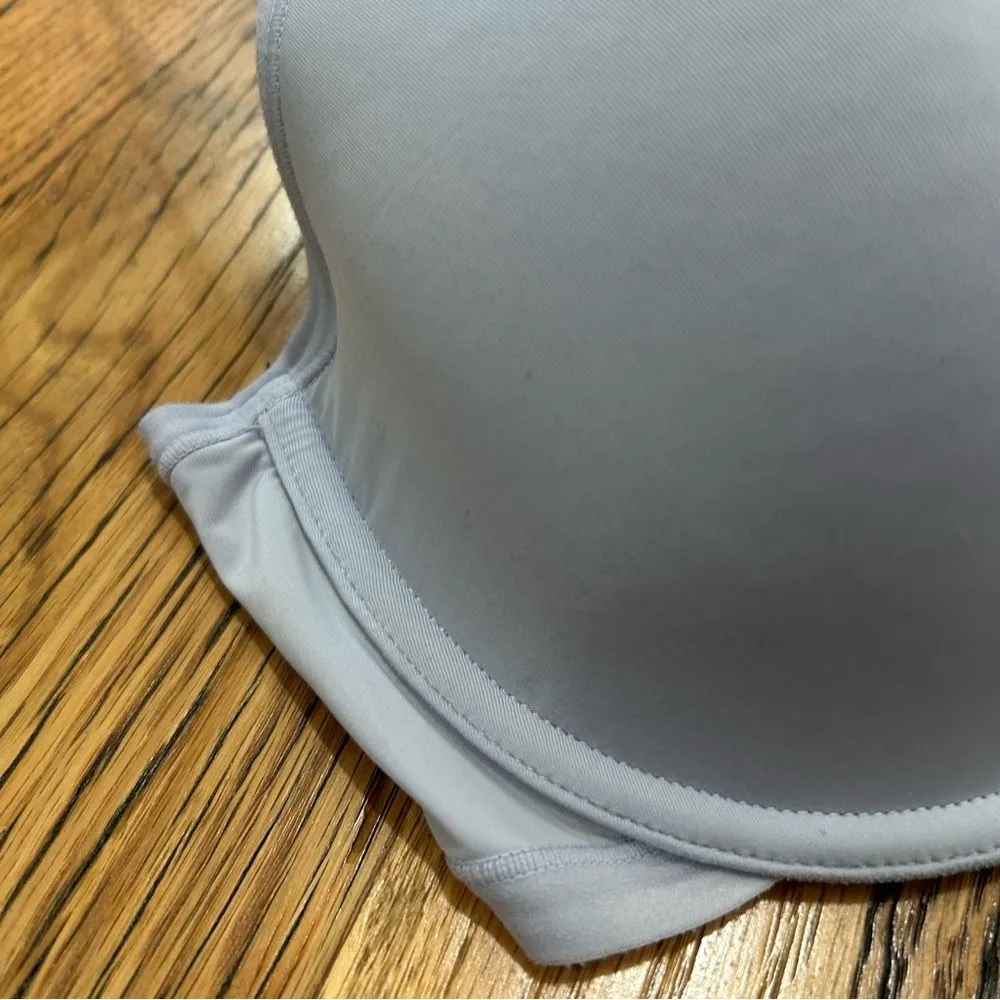 Natori Bra 34DD Lavender Lace Underwire Lightly Lined Demi Gold Hardware - Image 3