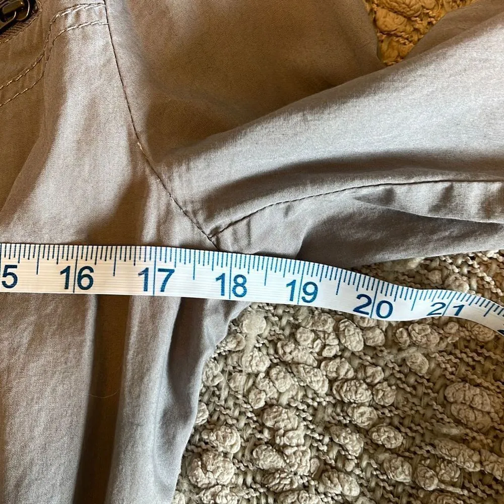EXPRESS Jacket Casual Light Weight Cotton Size Medium Gray‎ - Image 8