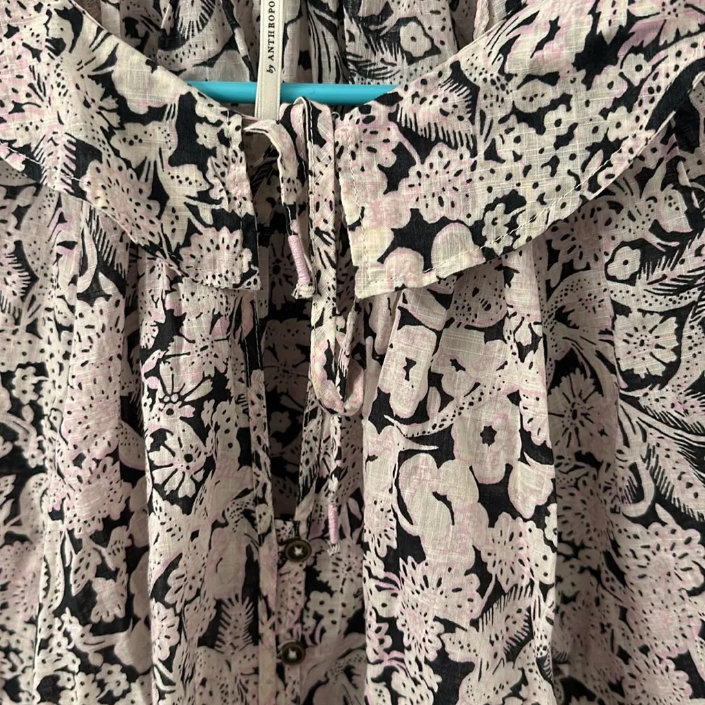 NWOT By Anthropologie Button-Front Peasant Blouse - Image 6