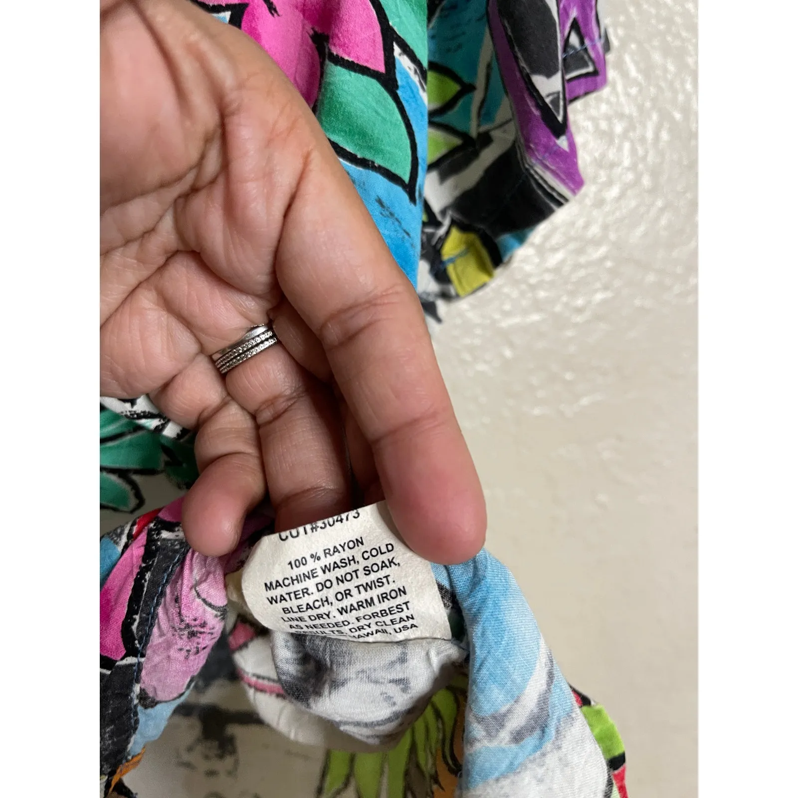 Vintage Jams World Waikiki Surf Print Button Down Shirt Womans Large - Image 8