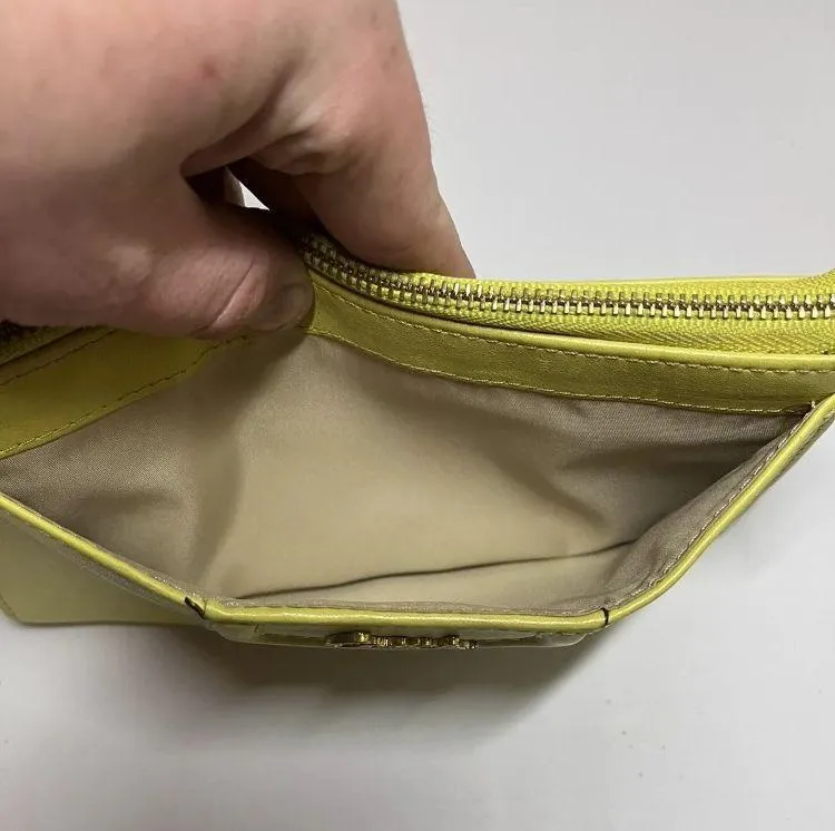 Ashley Leather Zip Wallet Mini Couch Wristlet - Image 2