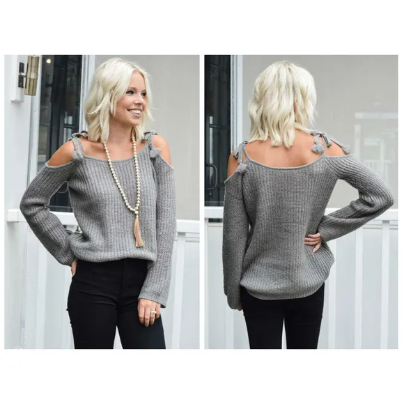 💕BB DAKOTA💕 Mellie Tie Shoulder Ribbed Sweater - Image 2