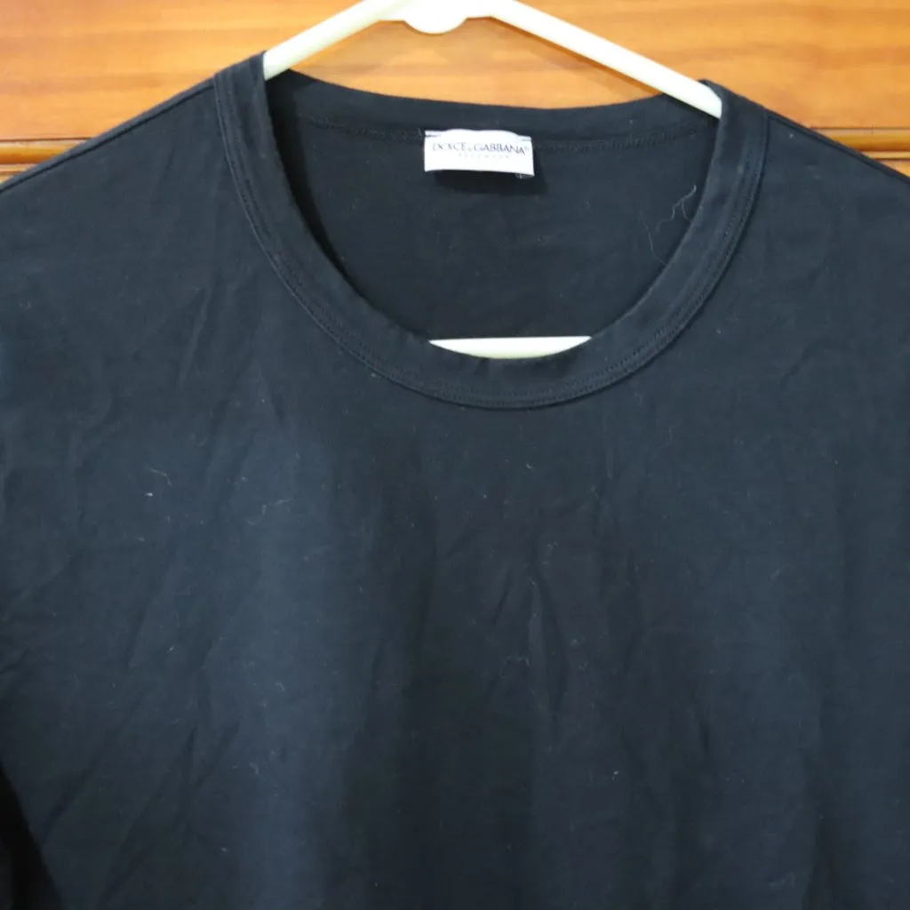Dolce & Gabbana Underwear Black T Shirt Medium Luxuriously Soft Made in Serbia - Image 3