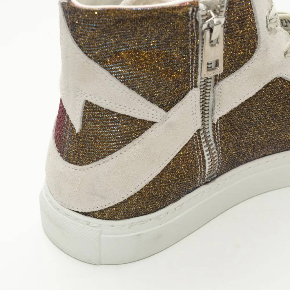ZADIG AND VOLTAIRE. High Glitter Flash Trainers. - Image 13