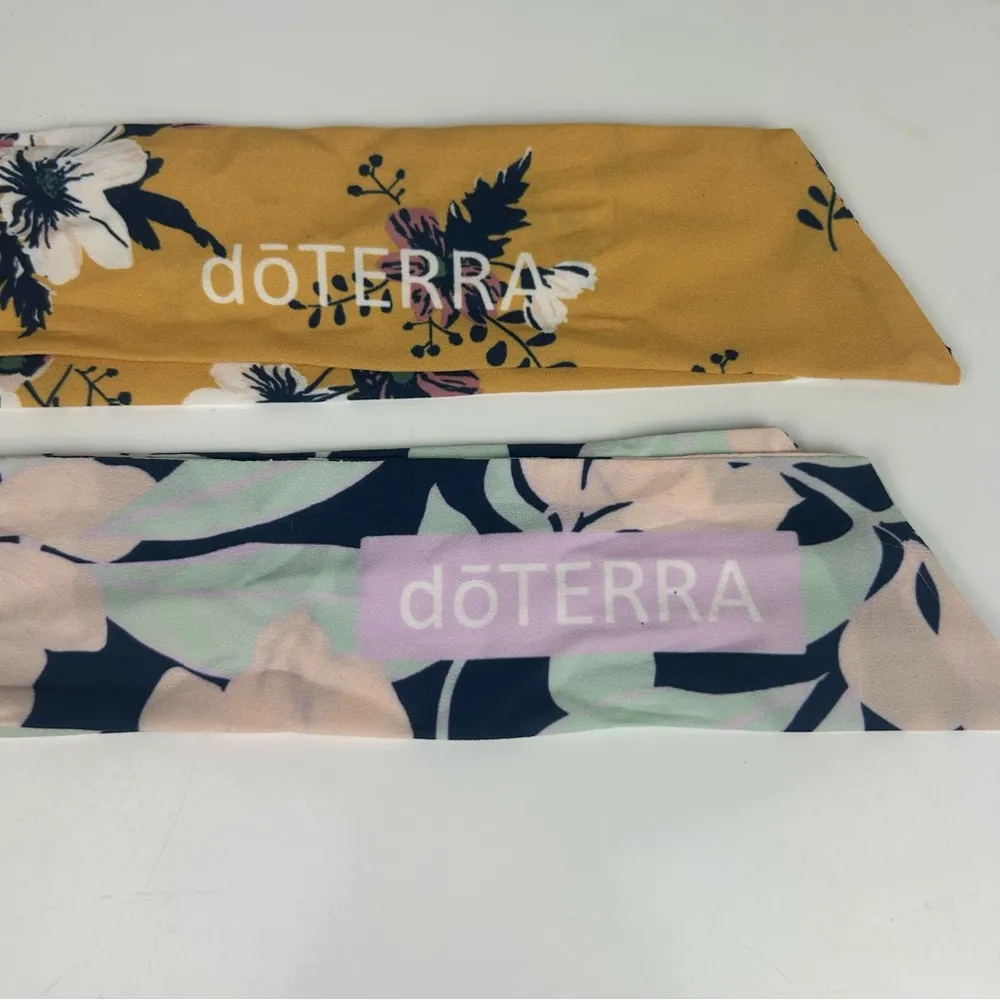 Doterra bundle of two floral print headband hair wraps Blue - Image 5