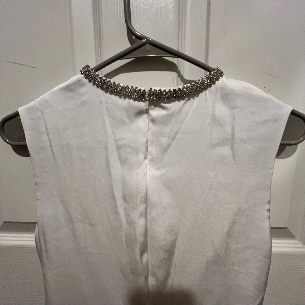 NWT IEENA for Mac Duggal Rhinestone Neckline Draped Mini Dress‎ size 4 - Image 11