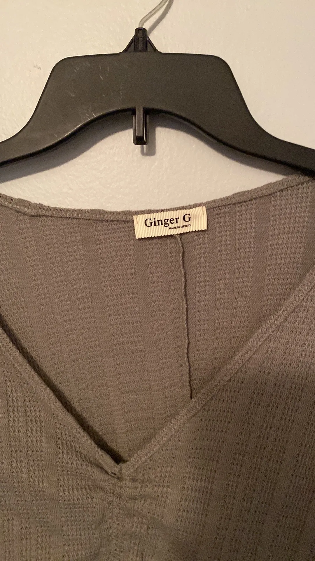 Green Solid Drawstring Ruched Front Waist Crop Long Sleeve Waffle Crop Top - Image 2