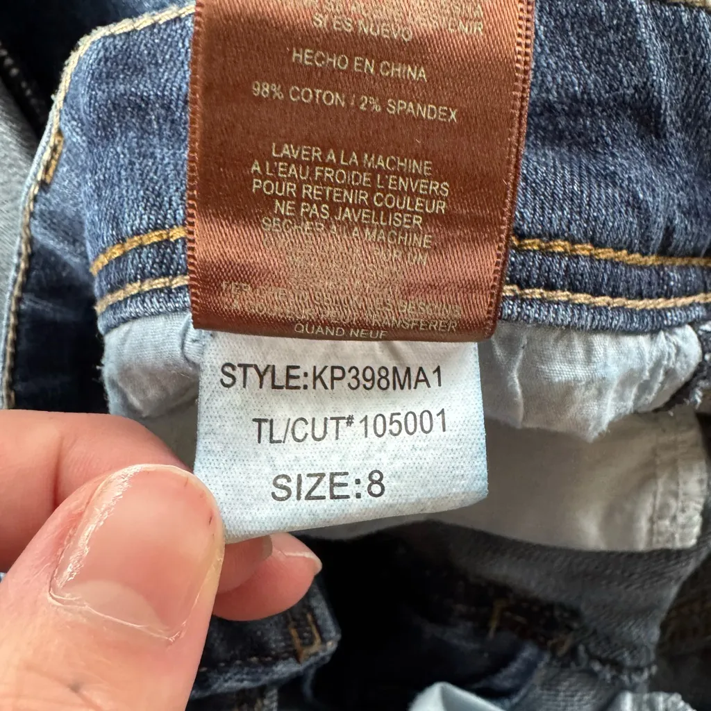 Kut from the Kloth Straight Leg Cuffed Jeans Size 8 - Image 6