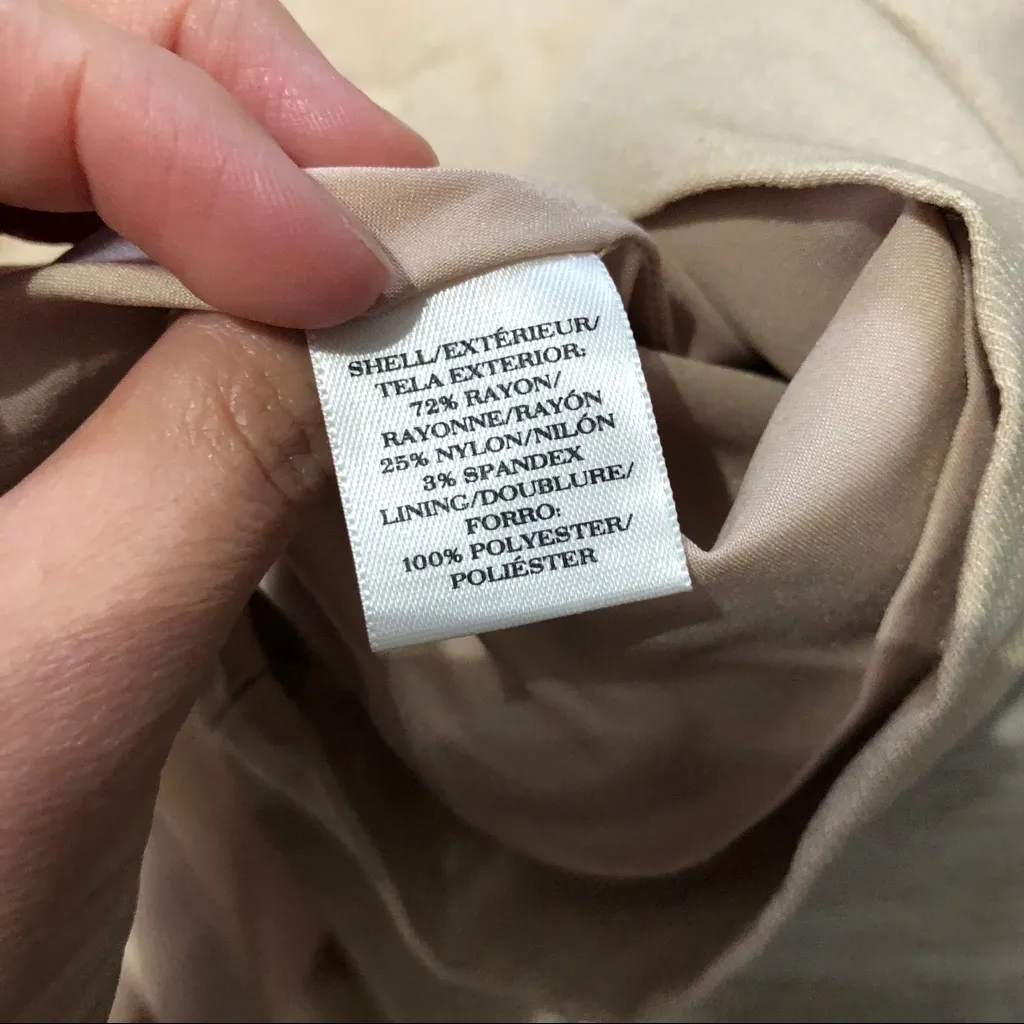 Ann Taylor Petite Tan Pencil Faux Wrap Dress Size 4 Petite - Image 13