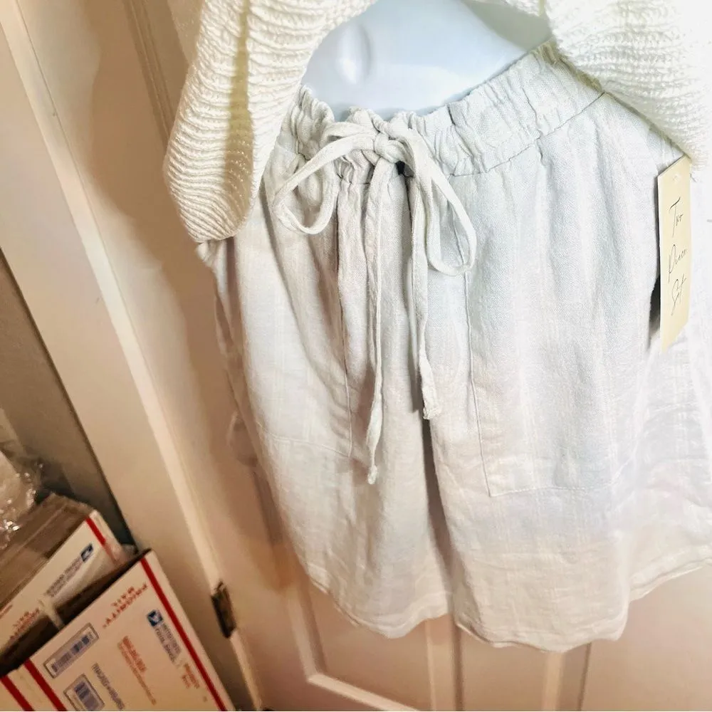 Martha Stewart Crean Sweater Blue Stripe Skort Set Mini Skirt Textured M NWT Size undefined - Image 6