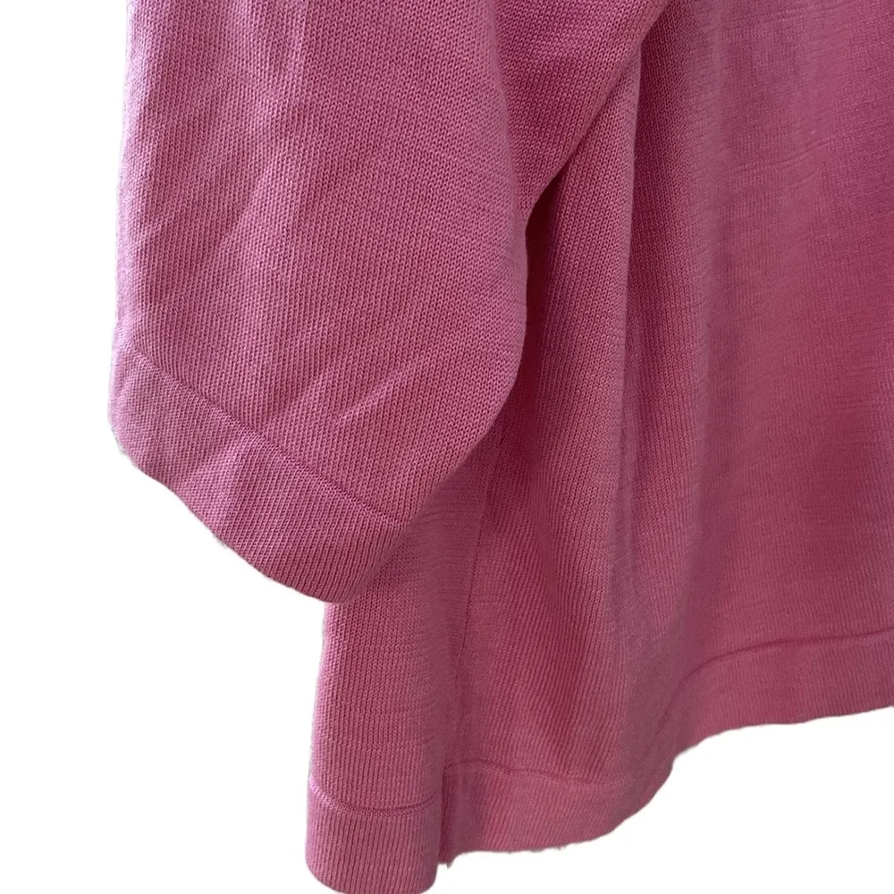 NWT 🩷 Karen Kane Pink Silk Knit Cardigan, Silk Ruffle Trim, Hook & Eye, Plus 1X - Image 8