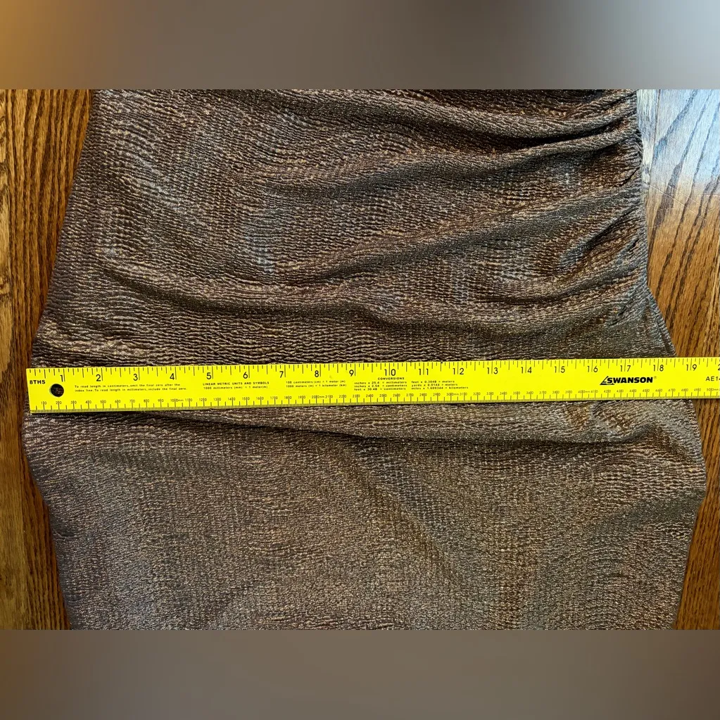 LAUREN Ralph Lauren Bronze Gold One-Shoulder Cocktail Dress – Size 10 - Image 10