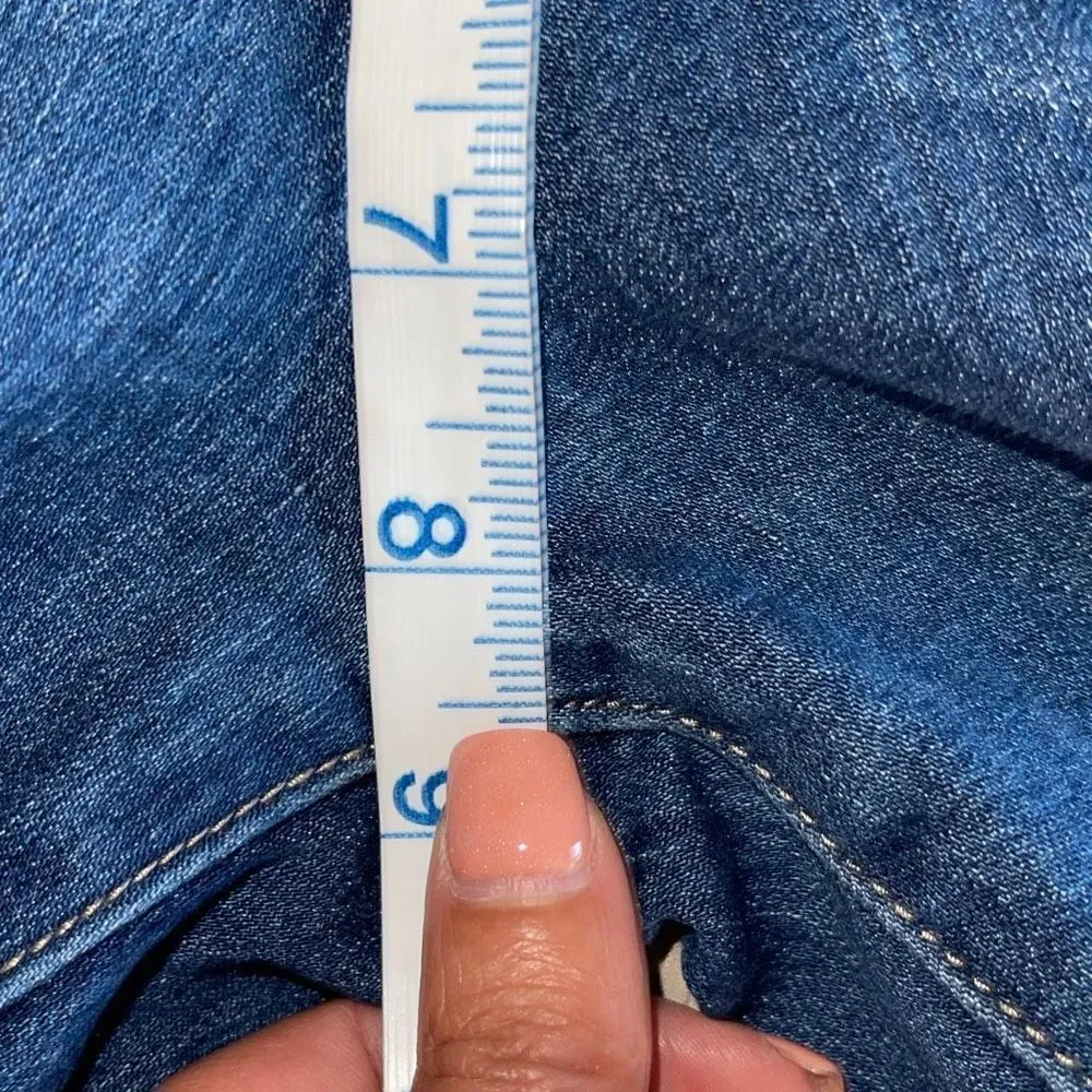 Vintage America Blues Stretch Denim Cropped Skinny Jeans Mid Rise Size 8/29 Medi Blue - Image 10