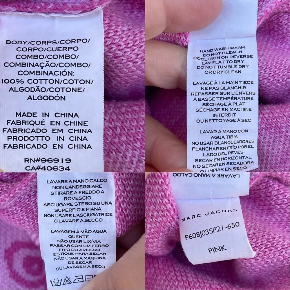 Marc Jacobs Pink Heaven By Marc Jacobs Scribblez Sweater XS - Image 11