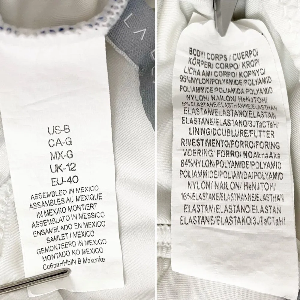 La Blanca Swimwear Tonal Tidal Striped Tankini Set Blue Cream Size Small | 6/8 - Image 11