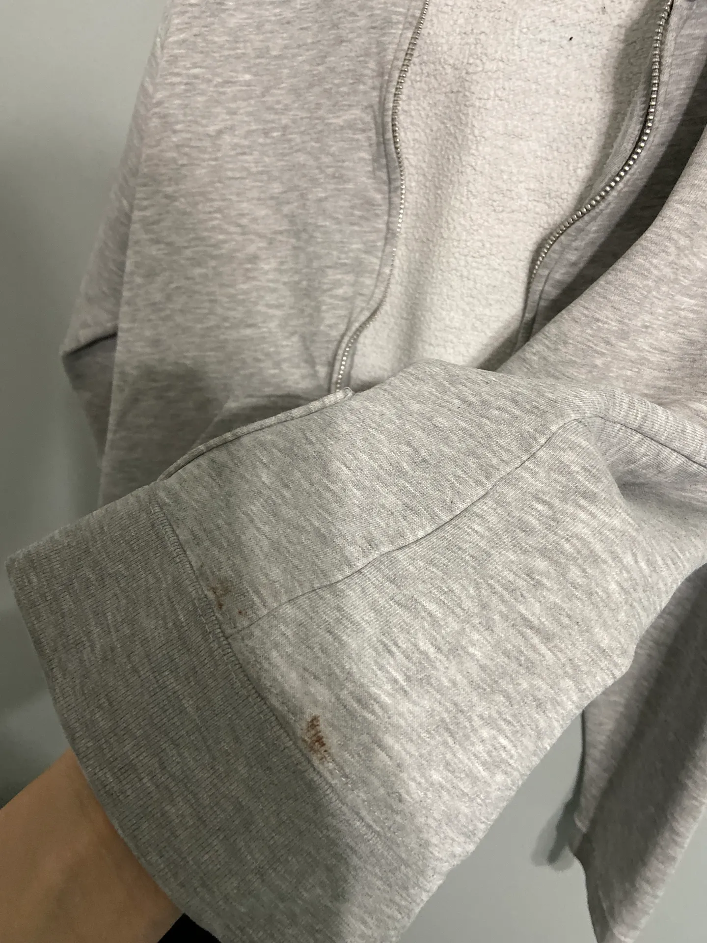 Nike Gray Zip-up Sweatshirt - Image 4