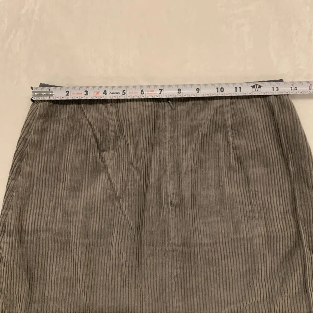 Kenneth Cole Gray Womens Corduroy Cotton Mini Skirt Size 2 - Image 7