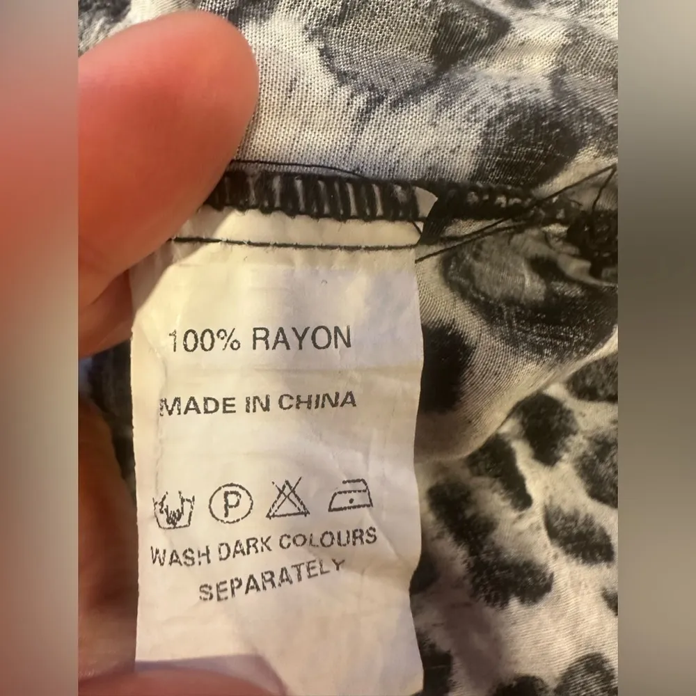 Ekouaer Long Sleeve Shirt Dress Animal Print Size XL - Image 9