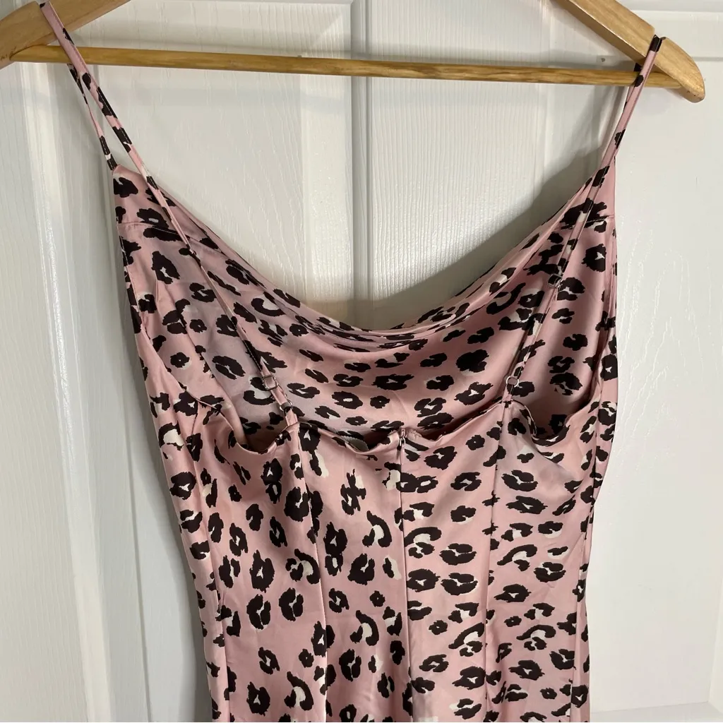 Love Tree Pink Leopard Print Slip dress Size Small girly retro coquette mobwife - Image 5
