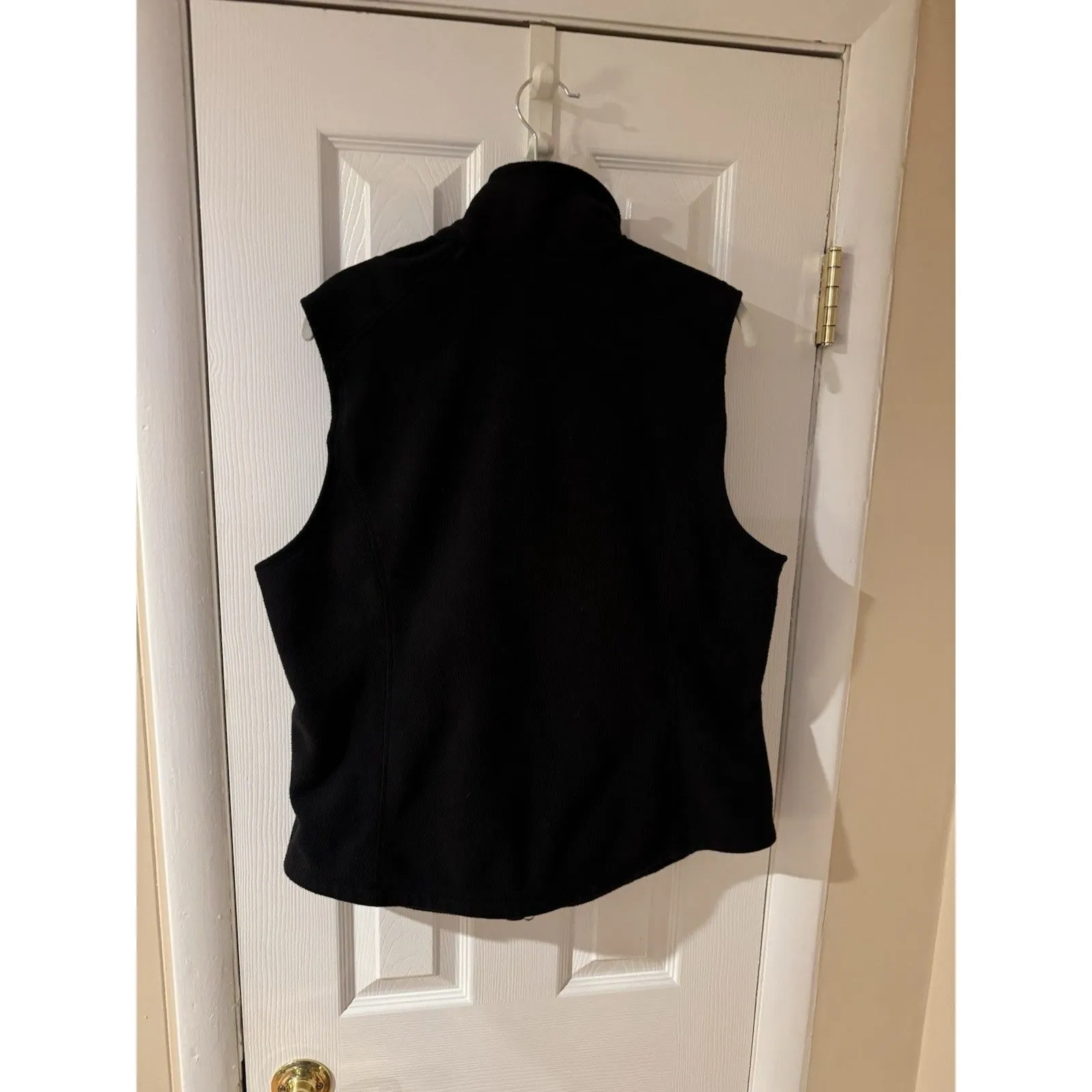 Lands' End Women's Black Sleeveless Full Zip Fleece Vest Pockets Size L (14-16) - Image 5