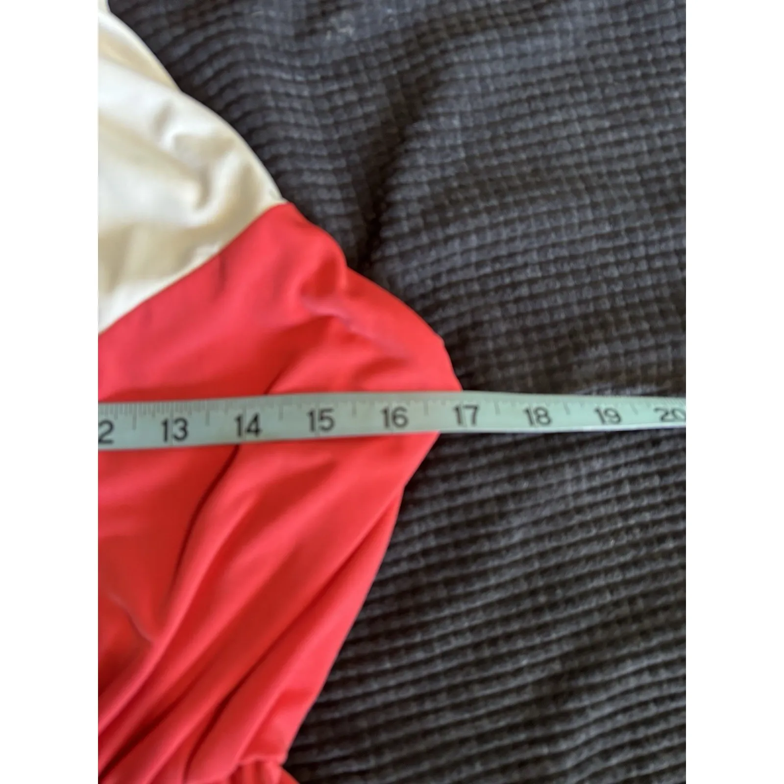 Vince Camuto Coral/Tan Chevron Halter‎ Maxi Dress Size 4 Tie Back Elastic Waist - Image 9