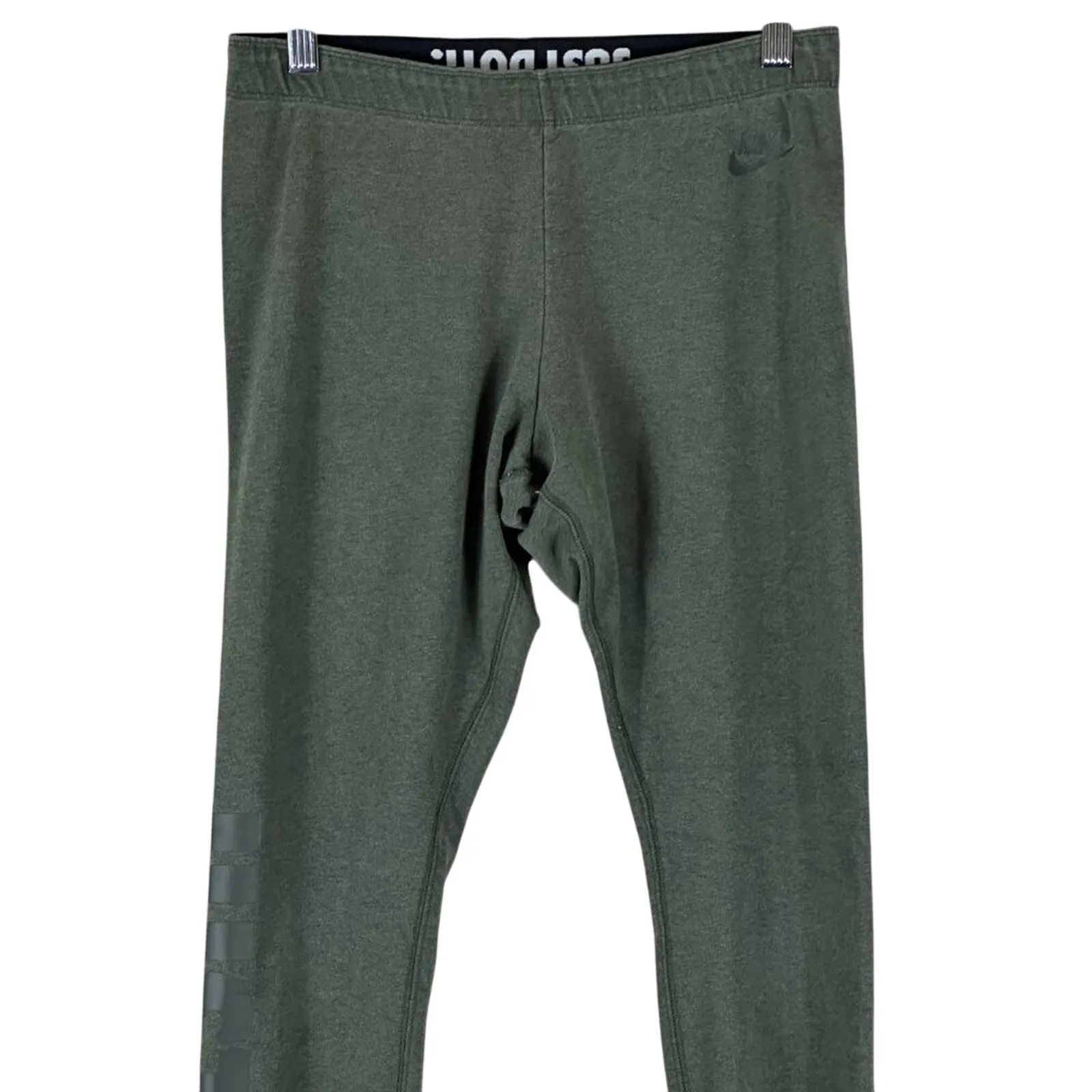 Nike Leggings Womens M Green Organic Cotton Mid Rise Athleisure Clean Girl Gym - Image 2