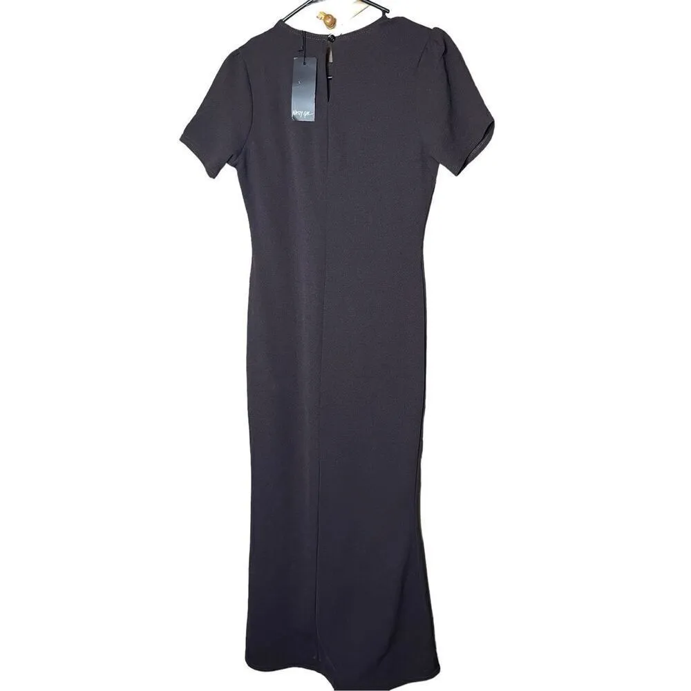 Nasty Gal The Come A long Way Dark Brown Bodycon Midi Dress Size 8 NWT‎ - Image 6