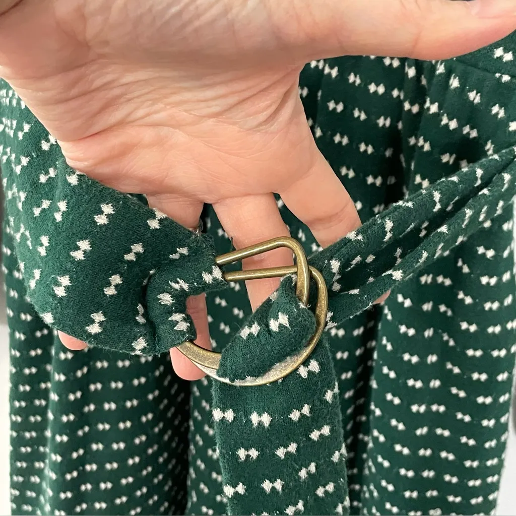 Maeve Anthropologie Malta Dress Size XS Green Mini‎ Faux Wrap Belted Tie - Image 6