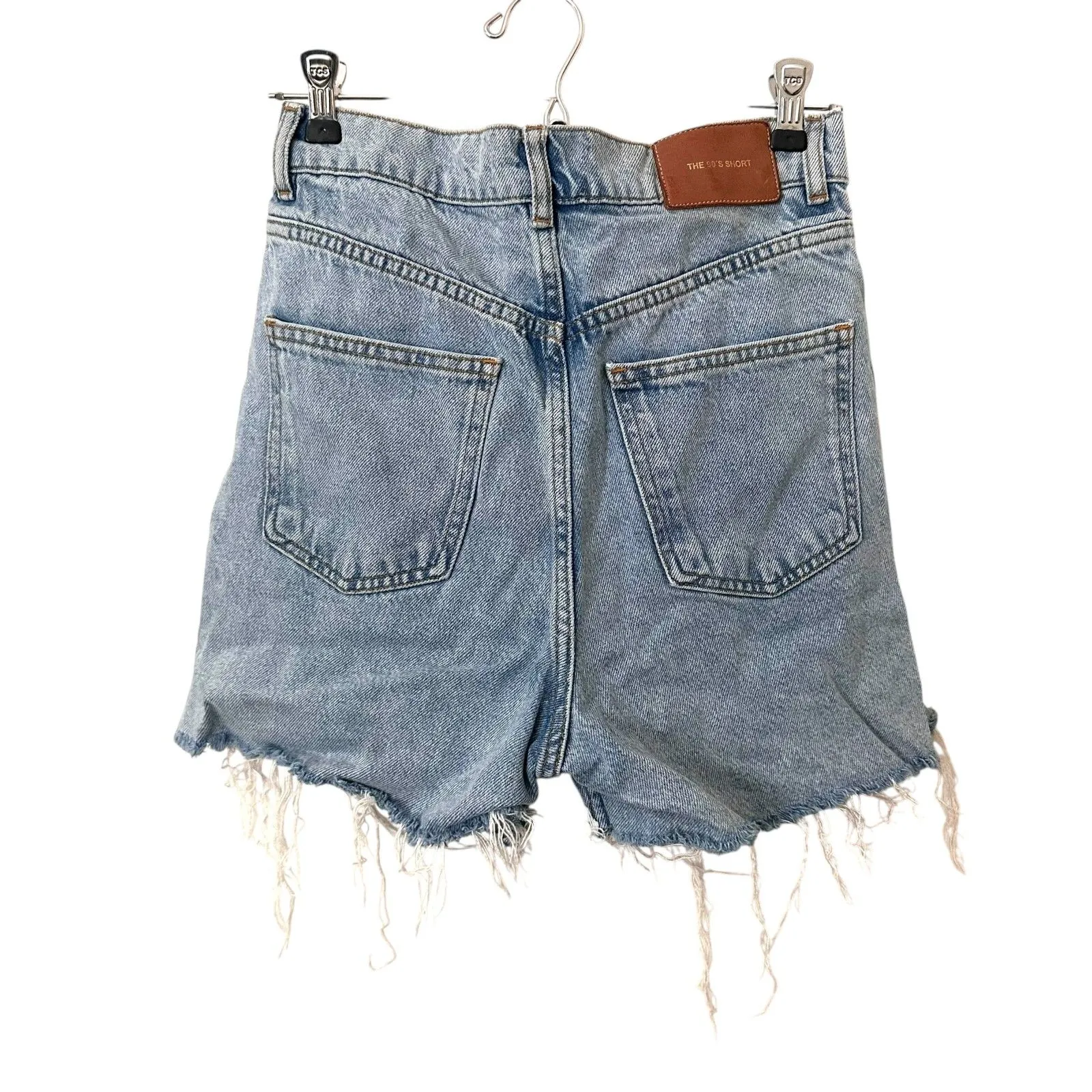 ZARA The 90s Denim‎ Short Light Wash Sz 2 - Image 4