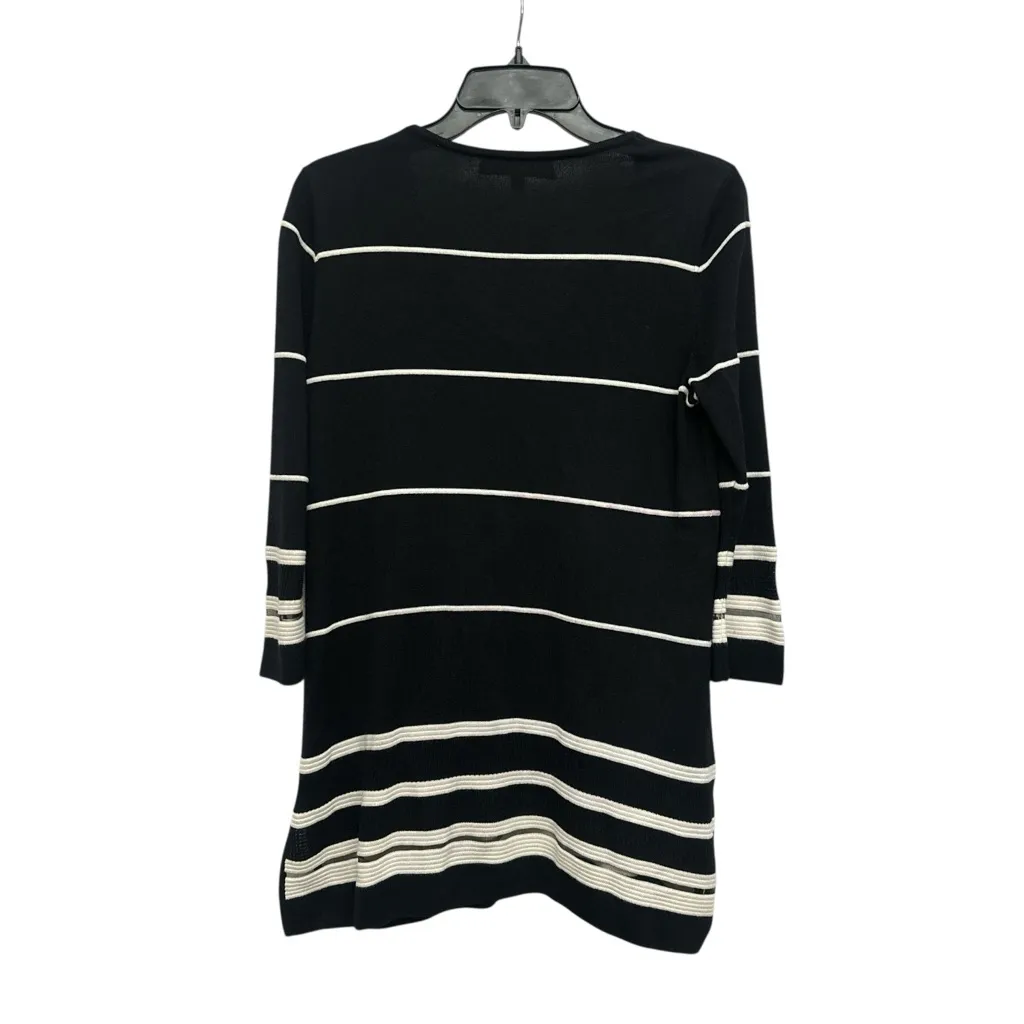 St. John Striped V Neck Knit Tunic Size Small Wool Cashmere Classic Quiet Luxury - Image 2