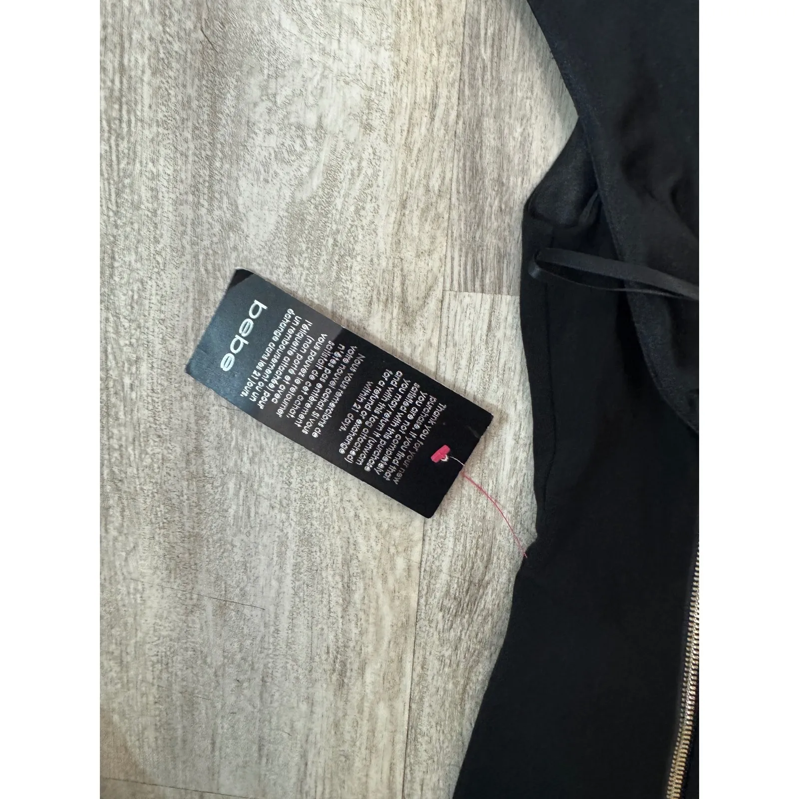 Bebe Black One Shoulder Maxi Dress Full Zip Style Size Small NWT - Image 4