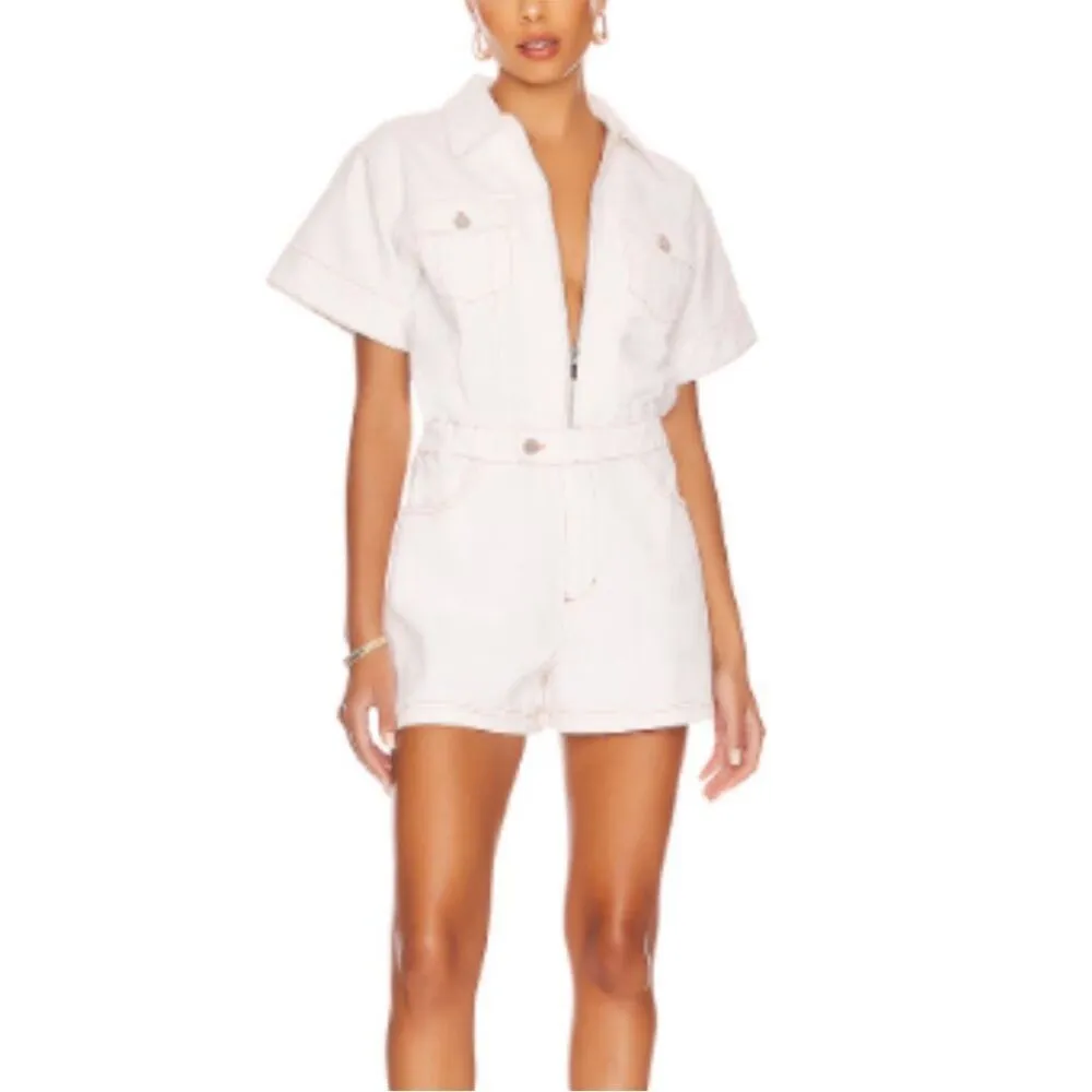 WeWoreWhat Denim Flight Suit Romper  size S - Image 4