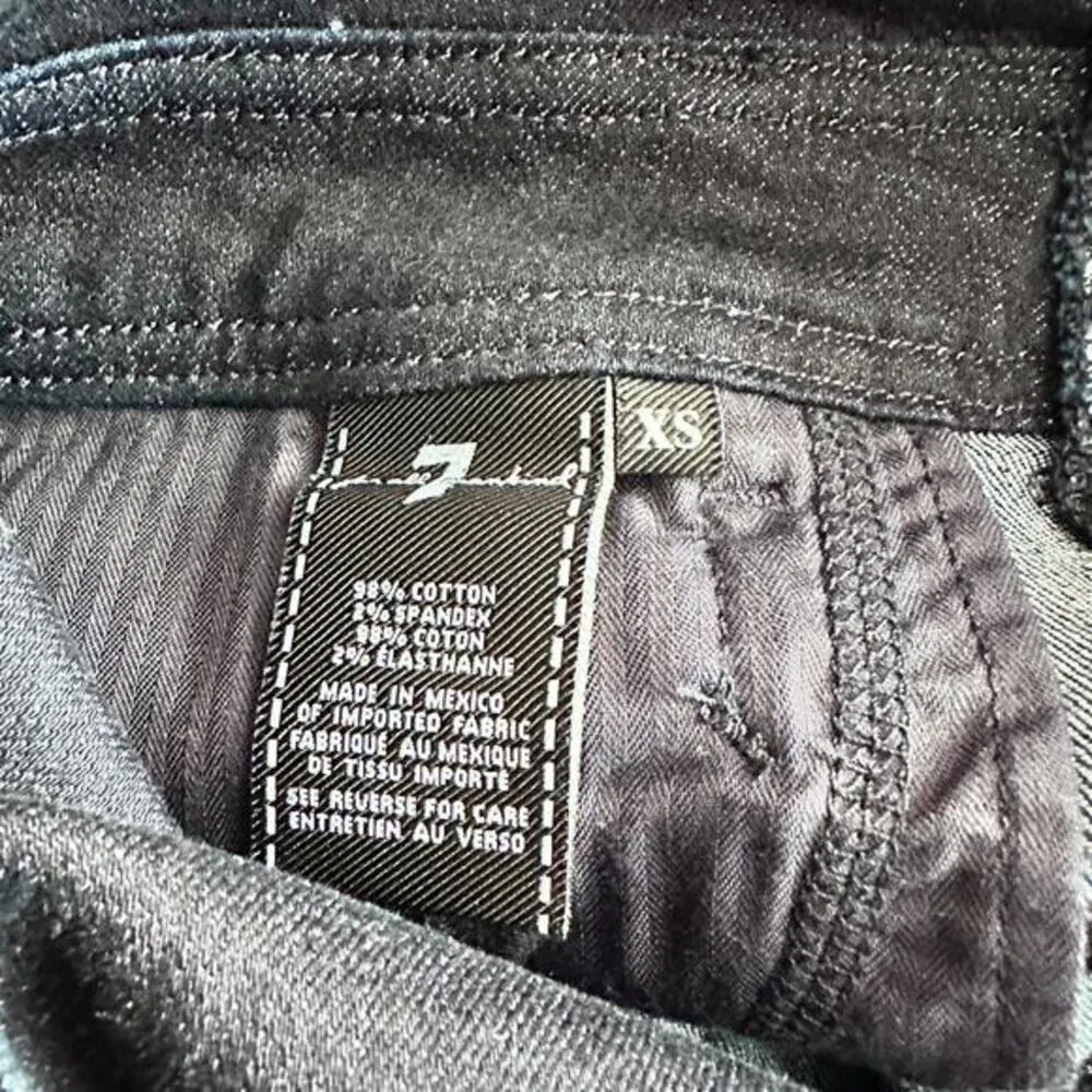 NWT‎ 7 For All Mankind Denim Zip Front Jumpsuit Jean Overalls Dark Blue sz XS - Image 5