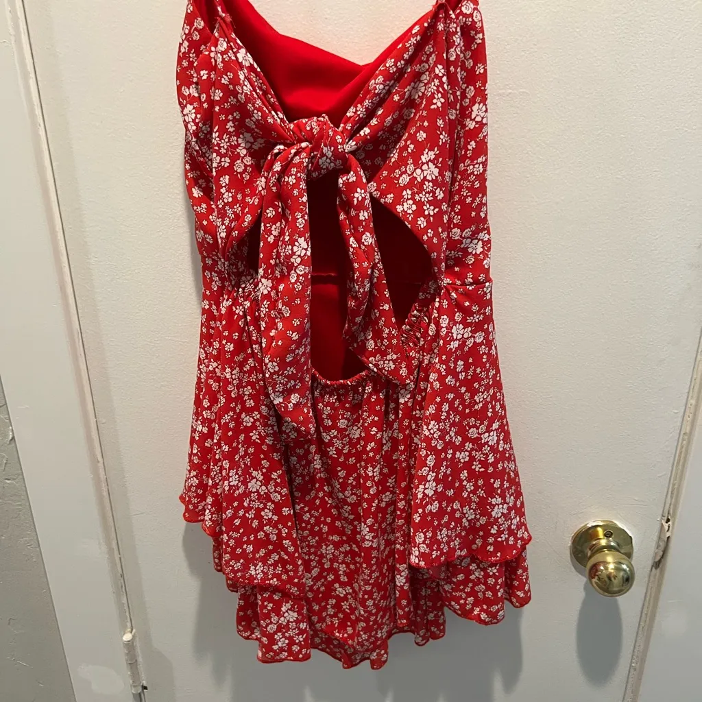 Windsor red and white romper with dress - Image 2