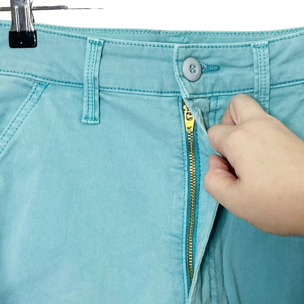 Mother The Catch All Prep Ankle Crop Nile Blue Pants Killing Time Womens Size 24 - Image 3