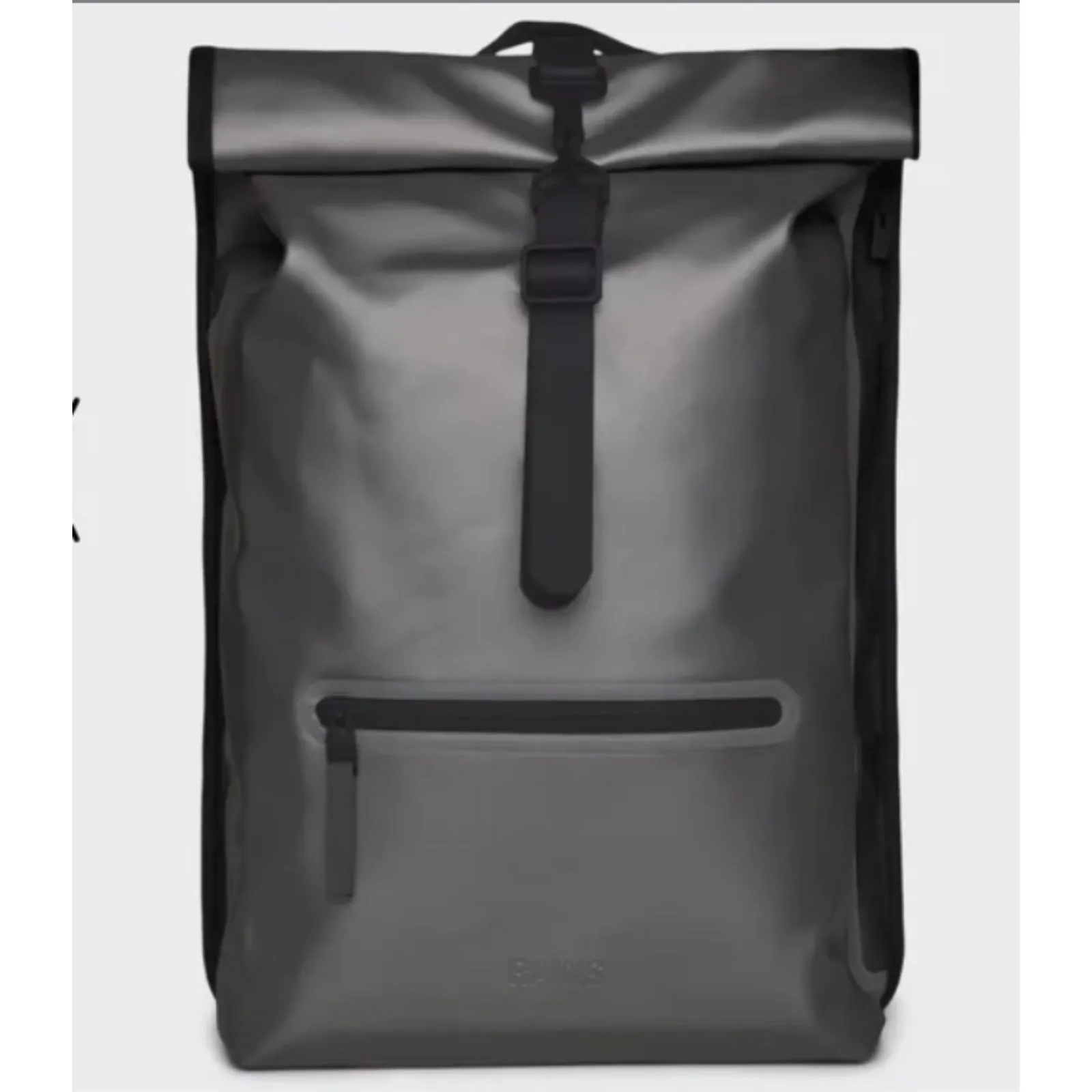 Rains Metallic Gray Rolltop Rucksack Waterproof Cycle Backpack Laptop Pocket - Image 7