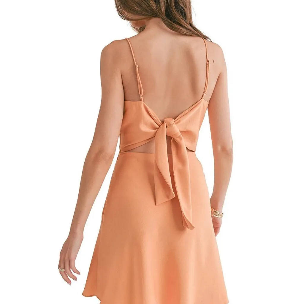 Sage the Label cowl neck drape Peach Dress. NWT hoco party prom wedding gala - Image 2