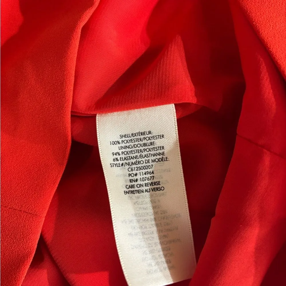 Alice + Olivia 2 Cairo Cape Sheath Crepe Dress Poppy Red‎ and Black Mini Dress - Image 9