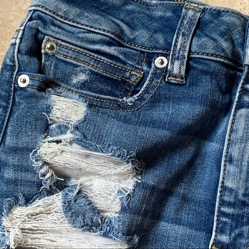 American Eagle Distressed Stretch Denim Skirt 6 - Image 2