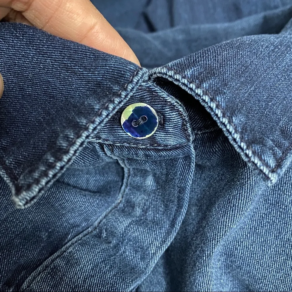 7 For All Mankind Raglan Patch Pocket LS Shirt M - Image 11