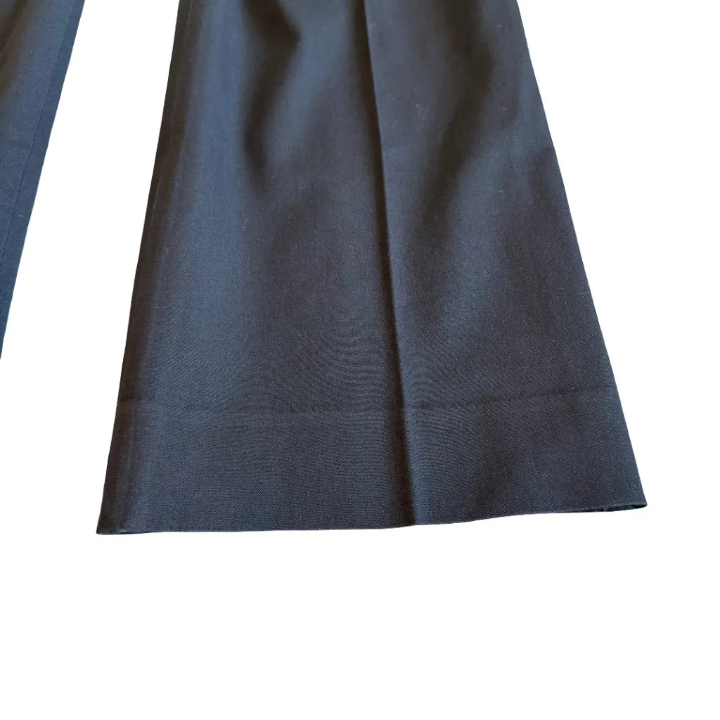 J. Crew Teddie Black Cropped Kick Flare Pants Slacks Pleated Size 6 Women's - Image 9