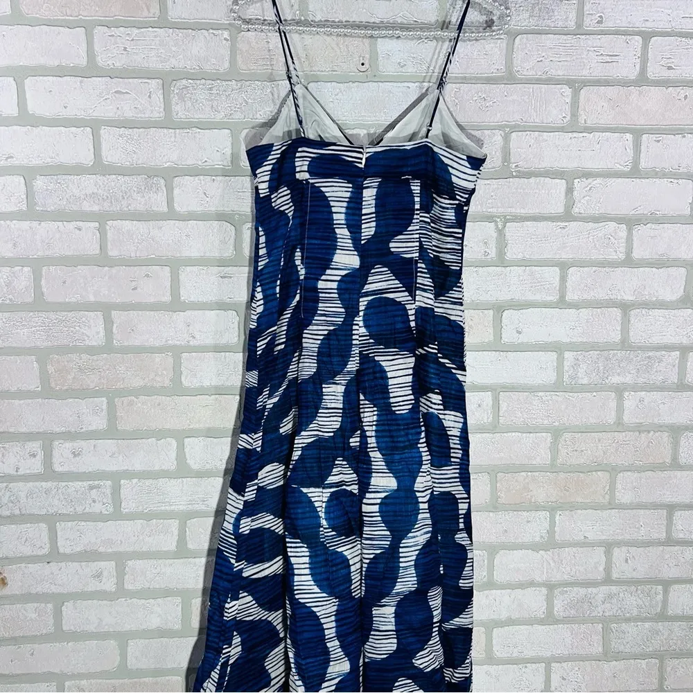 Banana Republic Factory NWT Bandeau Blue Zebra Midi Dress Size 4 - Image 7