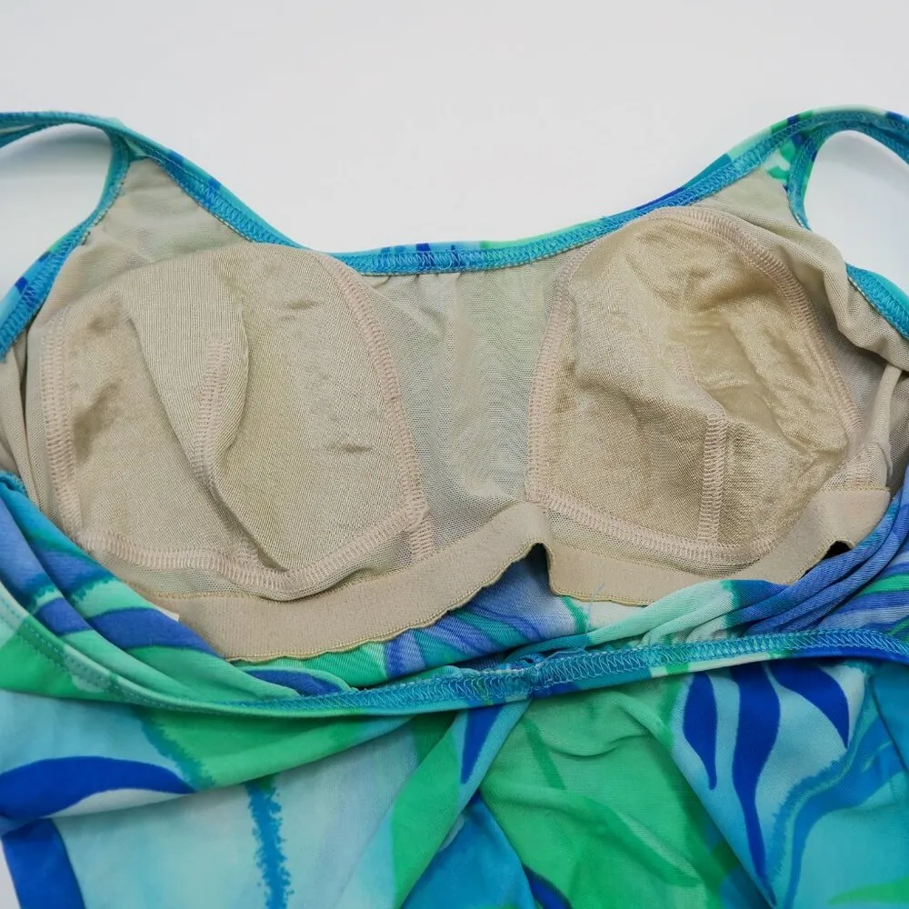 Vintage 80s LE COVE Retro Floral One Piece Swimsuit - Image 8