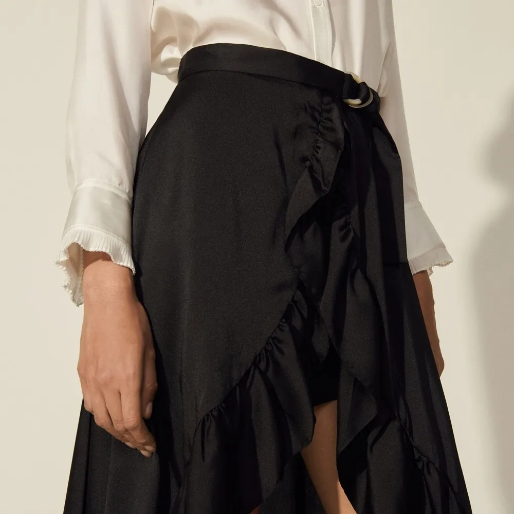 NEW Sandro Paris Ilona‎ Asymmetrical Ruffle Skirt - NWT - S - Image 4