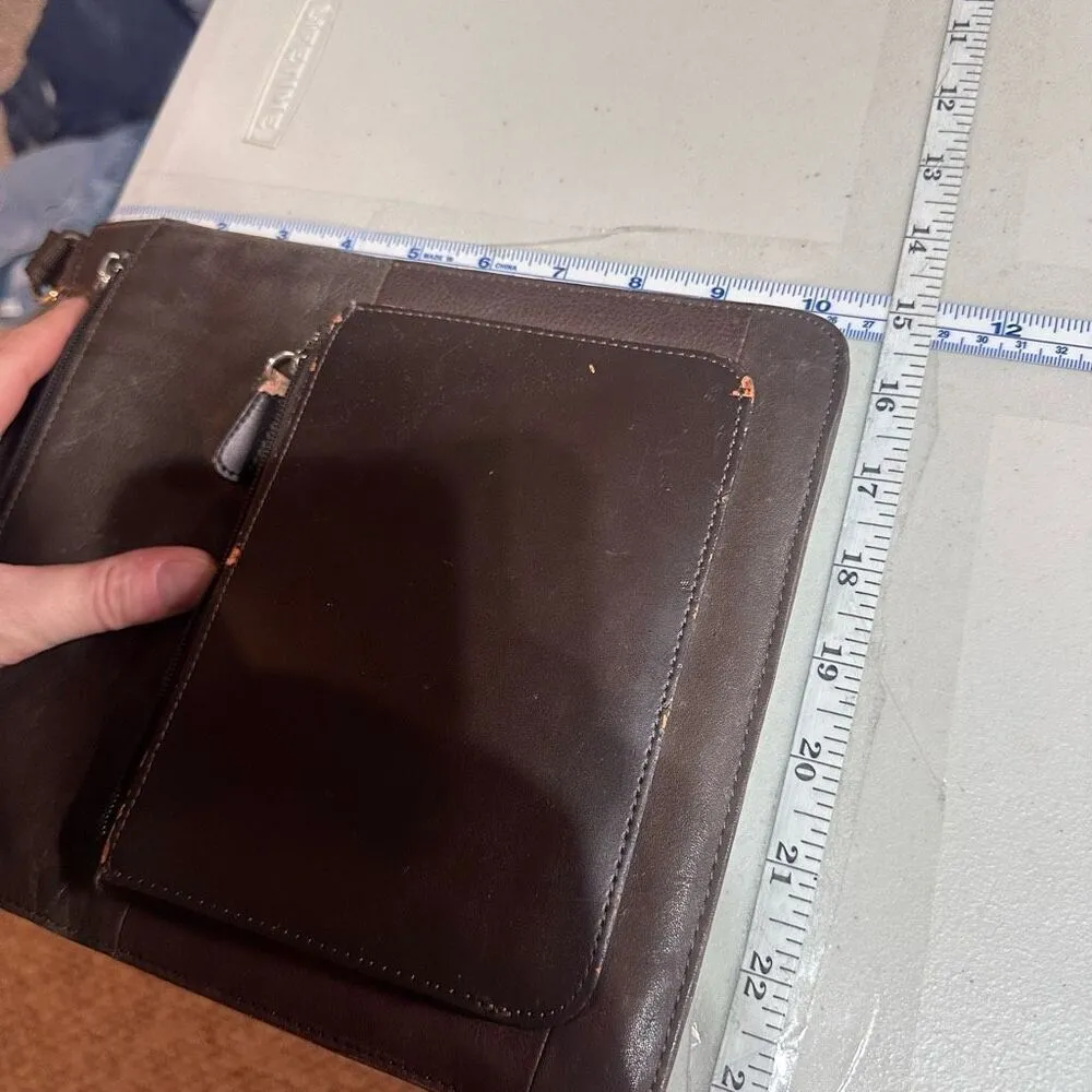 Vintage 90s Wilsons Leather Crossbody Bag‎ Brown - Image 5