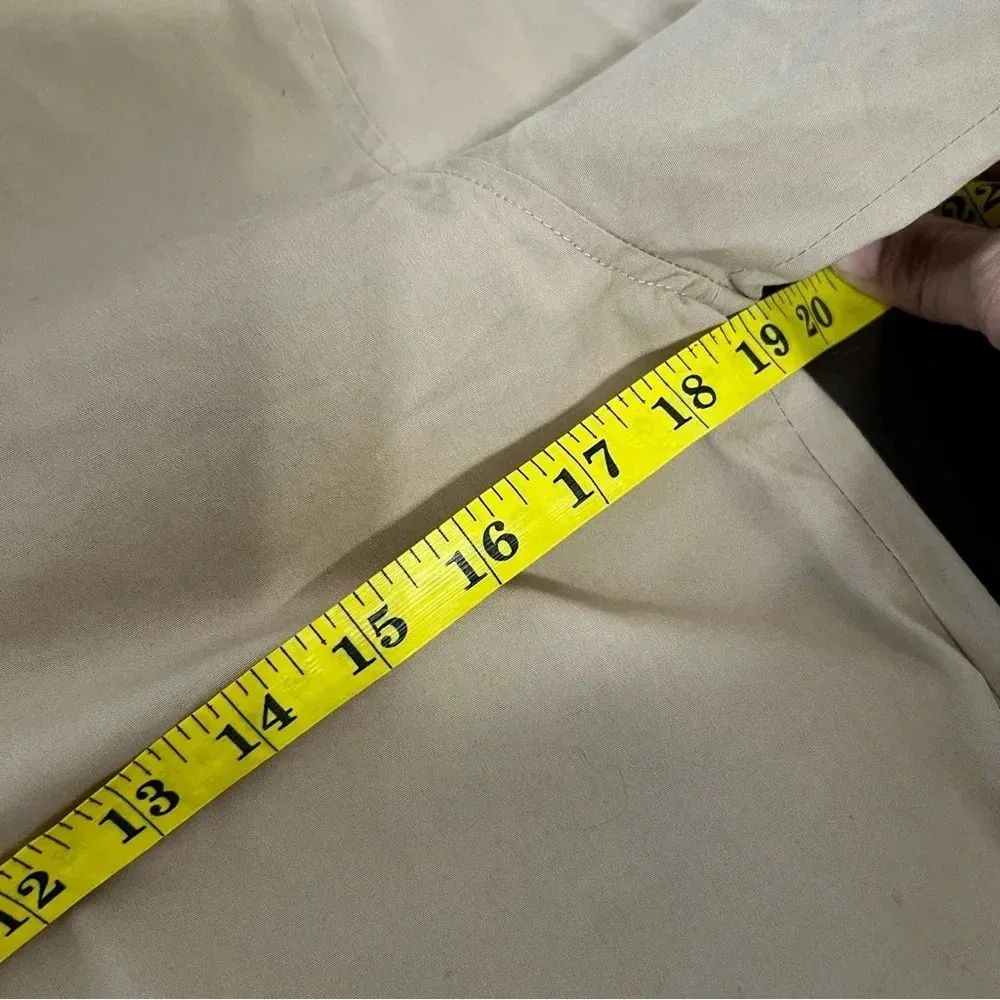 Gerard Darel Khaki Tan Shirt Dress Lace Up Front Cotton 38 M Medium Lagenlook - Image 5