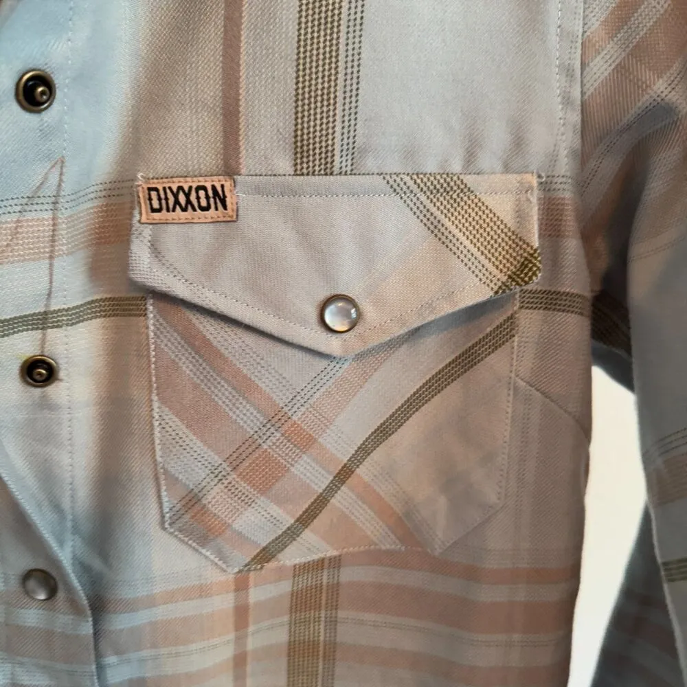 Dixxon Flannel | The Malibu Women's Size Small Pearl Snap Button Front Shirt Blue - Image 3